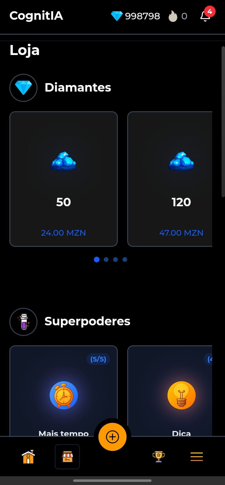 Loja de diamantes e super poderes